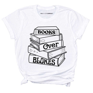 Books Over Blokes T-Shirt-Feminist Apparel, Feminist Clothing, Feminist T Shirt, BC3001-The Spark Company