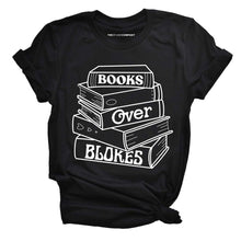 Load image into Gallery viewer, Books Over Blokes T-Shirt-Feminist Apparel, Feminist Clothing, Feminist T Shirt, BC3001-The Spark Company