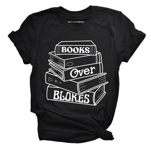 Books Over Blokes T-Shirt-Feminist Apparel, Feminist Clothing, Feminist T Shirt, BC3001-The Spark Company