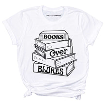 Load image into Gallery viewer, Books Over Blokes T-Shirt-Feminist Apparel, Feminist Clothing, Feminist T Shirt, BC3001-The Spark Company