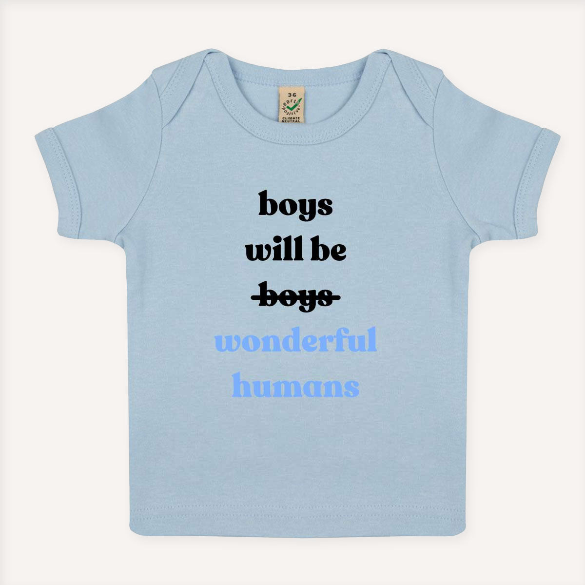 Boys Will Be Wonderful Humans Baby T-Shirt-Feminist Apparel, Feminist Clothing, Feminist Baby T Shirt, EPB01-The Spark Company