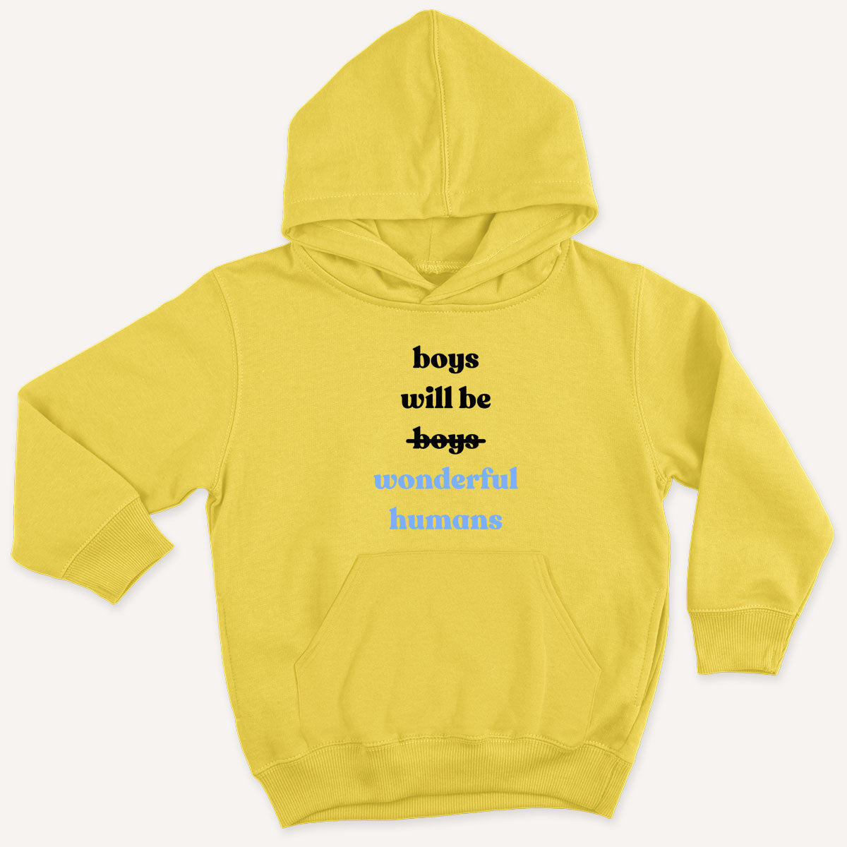 Boys Will Be Wonderful Humans Kids Hoodie-Feminist Apparel, Feminist Clothing, Feminist Kids Hoodie, JH001J-The Spark Company