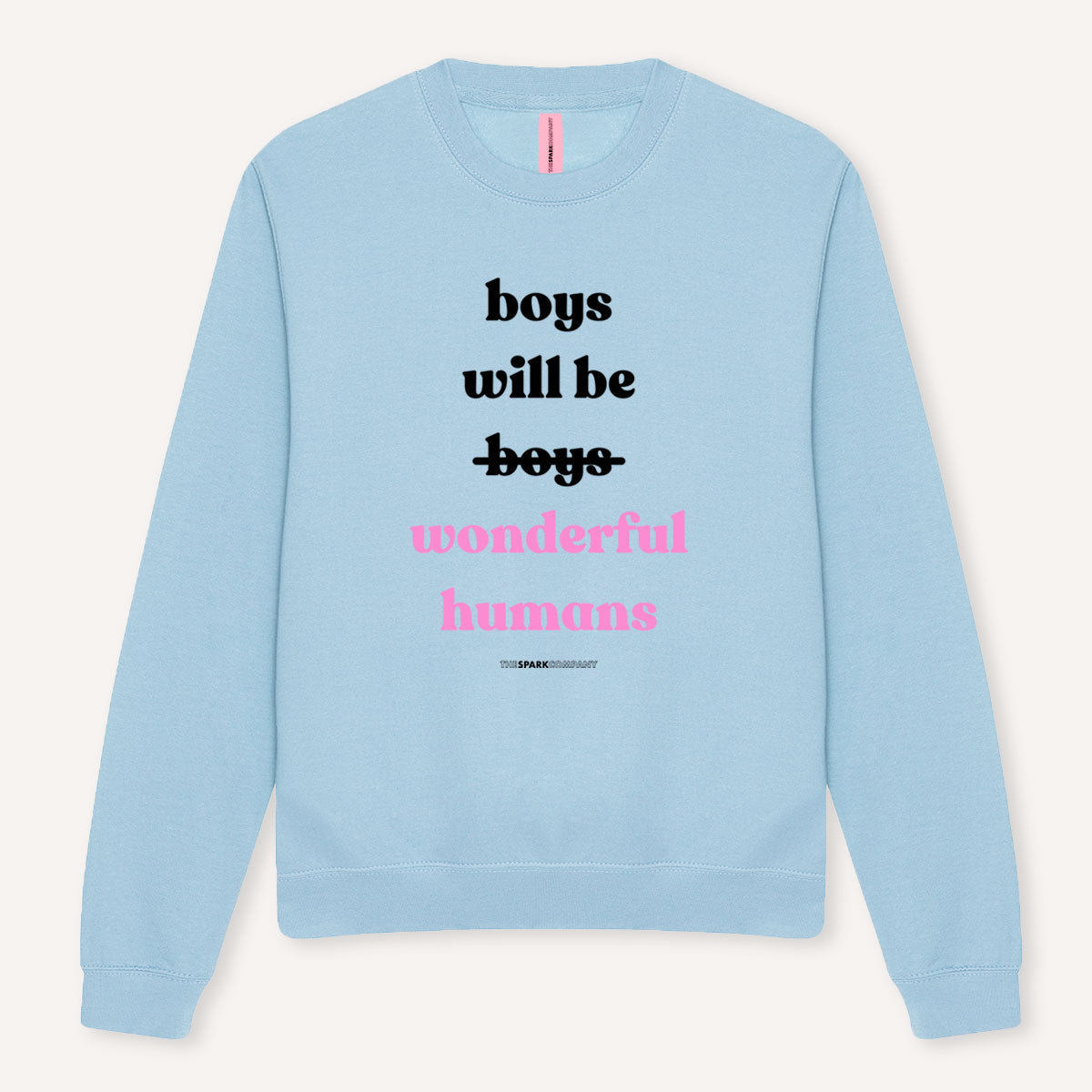 Boys Will Be Wonderful Humans Sweatshirt-Feminist Apparel, Feminist Clothing, Feminist Sweatshirt, JH030-The Spark Company
