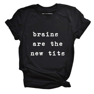 Brains Are The New Tits T-Shirt-Feminist Apparel, Feminist Clothing, Feminist T Shirt, BC3001-The Spark Company
