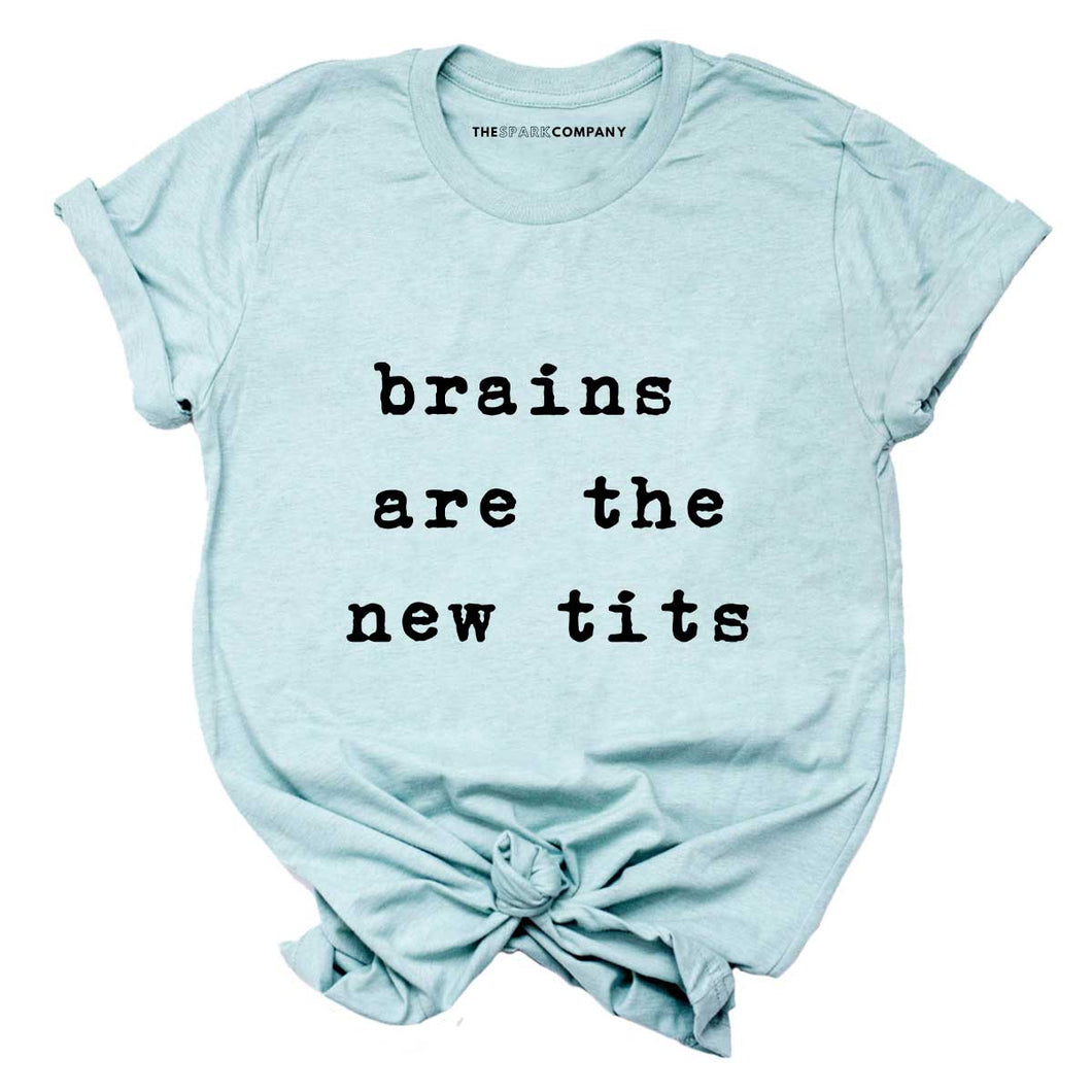 Brains Are The New Tits T-Shirt-Feminist Apparel, Feminist Clothing, Feminist T Shirt, BC3001-The Spark Company