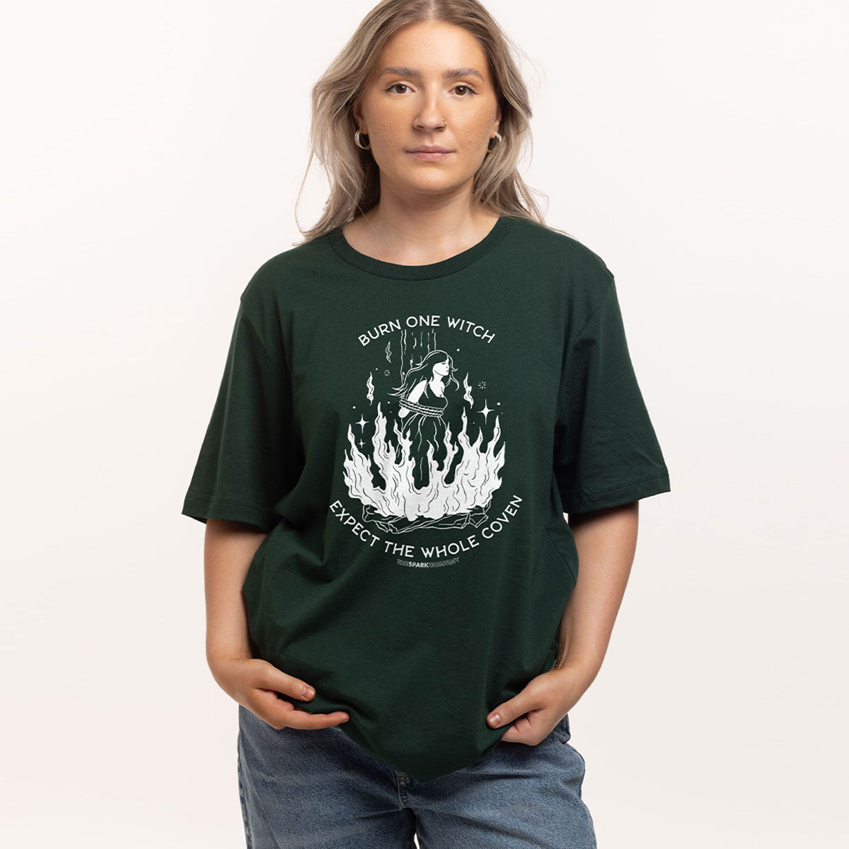 Burn One Witch Expect The Whole Coven T-Shirt-Feminist Apparel, Feminist Clothing, Feminist T Shirt, BC3001-The Spark Company