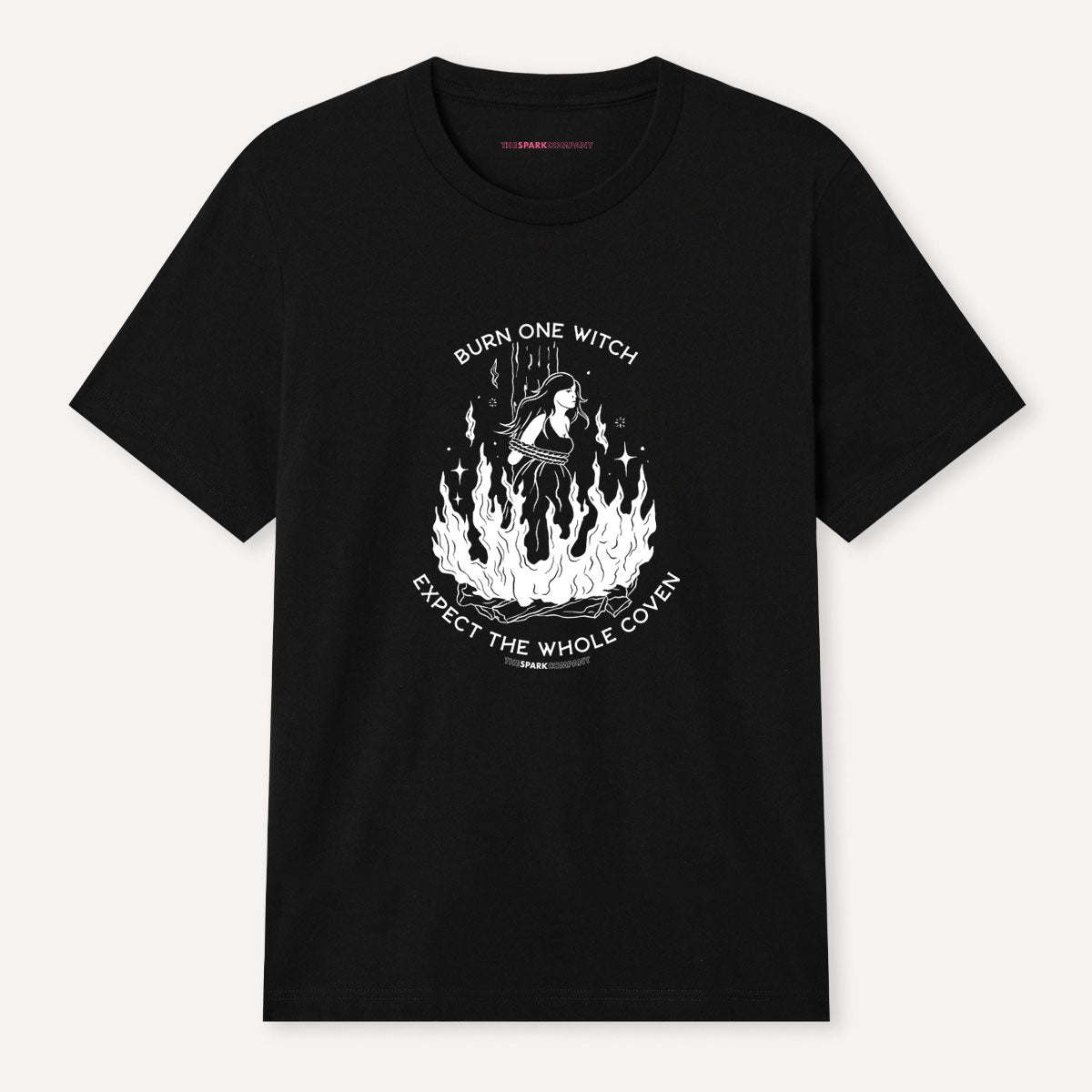 Burn One Witch Expect The Whole Coven T-Shirt-Feminist Apparel, Feminist Clothing, Feminist T Shirt, BC3001-The Spark Company