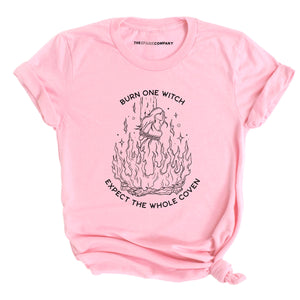 Burn One Witch Expect The Whole Coven T-Shirt-Feminist Apparel, Feminist Clothing, Feminist T Shirt, BC3001-The Spark Company