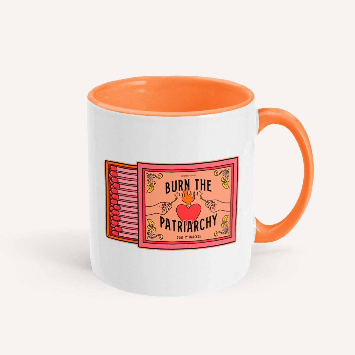 Burn The Patriarchy Mug-Feminist Apparel, Feminist Gift, Feminist Coffee Mug, 11oz White Ceramic-The Spark Company