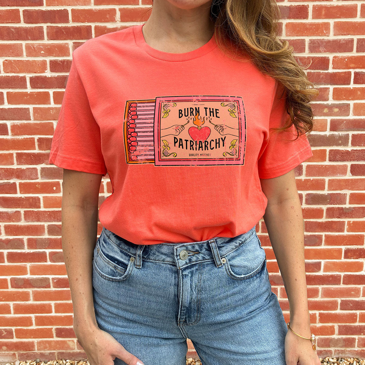 Burn The Patriarchy T-Shirt-Feminist Apparel, Feminist Clothing, Feminist T Shirt, BC3001-The Spark Company