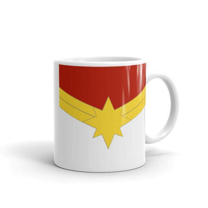 Captain Marvel Mug-Feminist Apparel, Feminist Gift, Feminist Coffee Mug, 11oz White Ceramic-The Spark Company