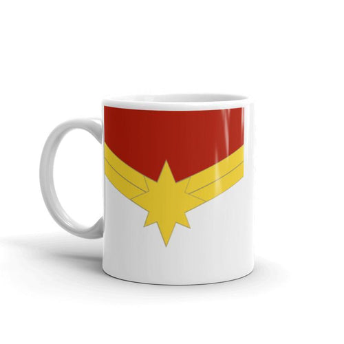 Captain Marvel Mug-Feminist Apparel, Feminist Gift, Feminist Coffee Mug, 11oz White Ceramic-The Spark Company