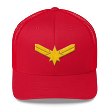 Load image into Gallery viewer, Captain Marvel Trucker Hat-Feminist Apparel, Feminist Gift, Feminist Cap, YP023-The Spark Company