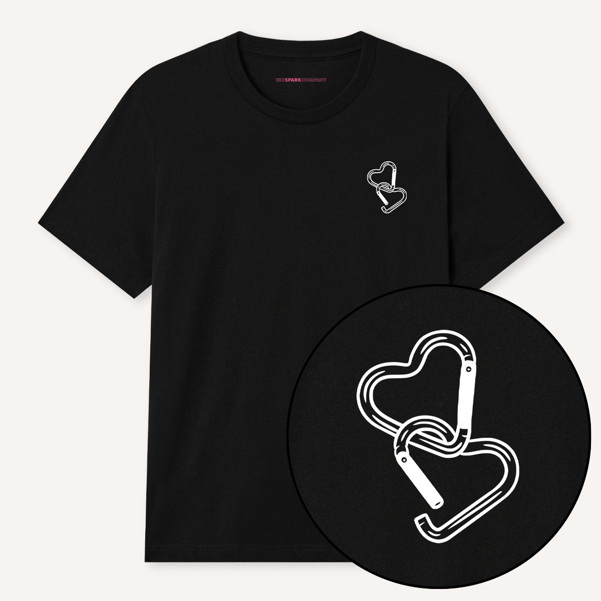 Carabiner Hearts T-Shirt-LGBT Apparel, LGBT Clothing, LGBT T Shirt, BC3001-The Spark Company