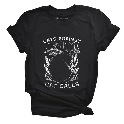 Cats Against Cat Calls T-Shirt-Feminist Apparel, Feminist Clothing, Feminist T Shirt, BC3001-The Spark Company