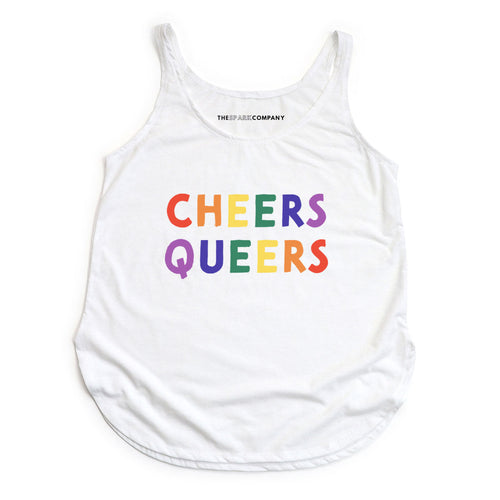 Cheers Queers Festival Tank Top-LGBT Apparel, LGBT Clothing, LGBT Vest, NL5033-The Spark Company