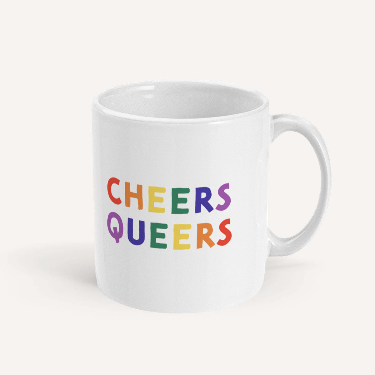 Cheers Queers Mug-LGBT Apparel, LGBT Gift, LGBT Coffee Mug, 11oz White Ceramic-The Spark Company
