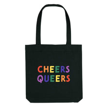 Load image into Gallery viewer, Cheers Queers Strong As Hell Tote Bag-LGBT Apparel, LGBT Gift, LGBT Tote Bag-The Spark Company