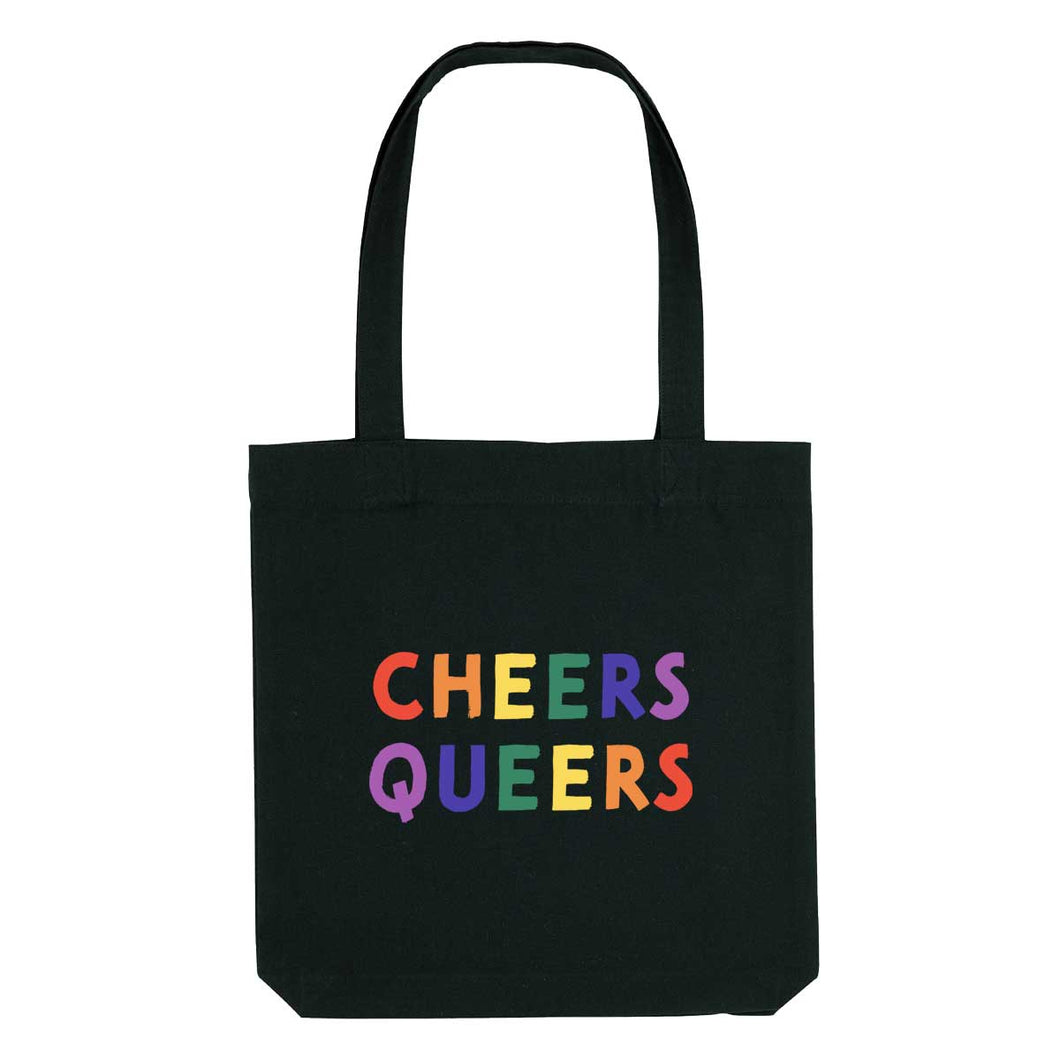 Cheers Queers Strong As Hell Tote Bag-LGBT Apparel, LGBT Gift, LGBT Tote Bag-The Spark Company