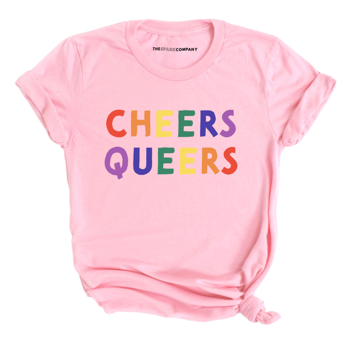 Cheers Queers T-Shirt-LGBT Apparel, LGBT Clothing, LGBT T Shirt, BC3001-The Spark Company
