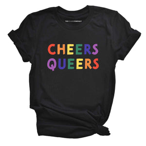 Cheers Queers T-Shirt-LGBT Apparel, LGBT Clothing, LGBT T Shirt, BC3001-The Spark Company
