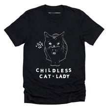 Load image into Gallery viewer, Childless Cat Lady T-Shirt-Feminist Apparel, Feminist Clothing, Feminist T Shirt, BC3001-The Spark Company