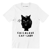 Load image into Gallery viewer, Childless Cat Lady T-Shirt-Feminist Apparel, Feminist Clothing, Feminist T Shirt, BC3001-The Spark Company