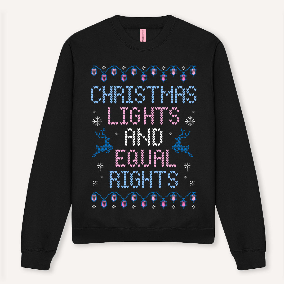 Christmas Lights And Equal Rights Ugly Christmas Jumper-Feminist Apparel, Feminist Clothing, Feminist Sweatshirt, JH030-The Spark Company