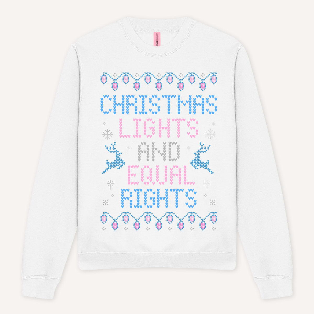 Christmas Lights And Equal Rights Ugly Christmas Jumper-Feminist Apparel, Feminist Clothing, Feminist Sweatshirt, JH030-The Spark Company