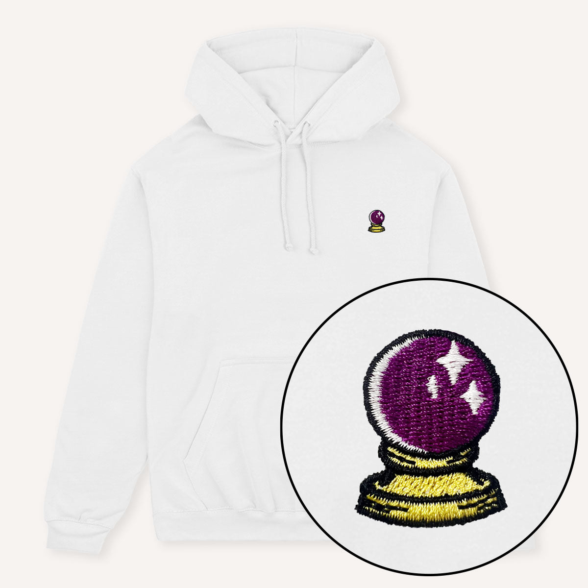 Crystal Ball Embroidered Hoodie-Feminist Apparel, Feminist Clothing, Feminist Hoodie, JH001-The Spark Company