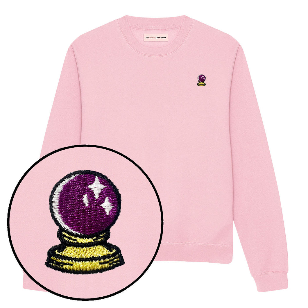 Crystal Ball Embroidery Detail Sweatshirt-Feminist Apparel, Feminist Clothing, Feminist Sweatshirt, JH030-The Spark Company