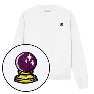 Crystal Ball Embroidery Detail Sweatshirt-Feminist Apparel, Feminist Clothing, Feminist Sweatshirt, JH030-The Spark Company
