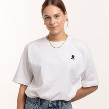Load image into Gallery viewer, Crystal Ball Embroidery Detail T-Shirt-Feminist Apparel, Feminist Clothing, Feminist T Shirt, BC3001-The Spark Company