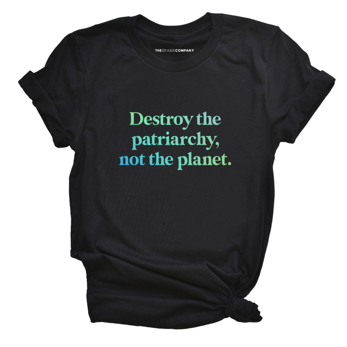 Destroy The Patriarchy Not The Planet T-Shirt-Feminist Apparel, Feminist Clothing, Feminist T Shirt, BC3001-The Spark Company