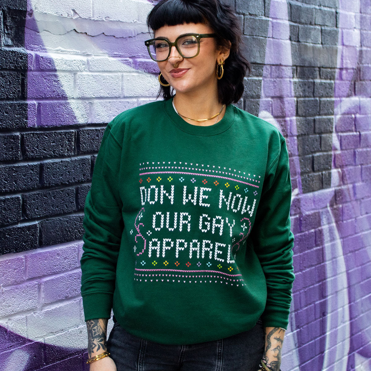 Don We Now Our Gay Apparel Ugly Christmas Jumper-Feminist Apparel, Feminist Clothing, Feminist Sweatshirt, JH030-The Spark Company