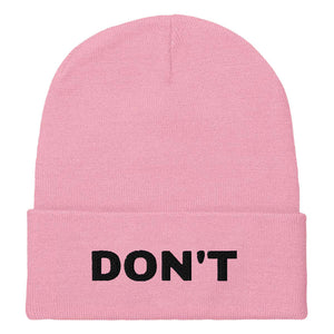 Don't Embroidered Beanie Hat-Feminist Apparel, Feminist Gift, Feminist Cuffed Beanie Hat, BB45-The Spark Company