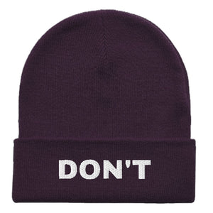 Don't Embroidered Beanie Hat-Feminist Apparel, Feminist Gift, Feminist Cuffed Beanie Hat, BB45-The Spark Company