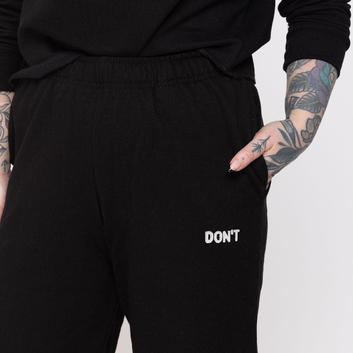 Don't Embroidery Detail Joggers