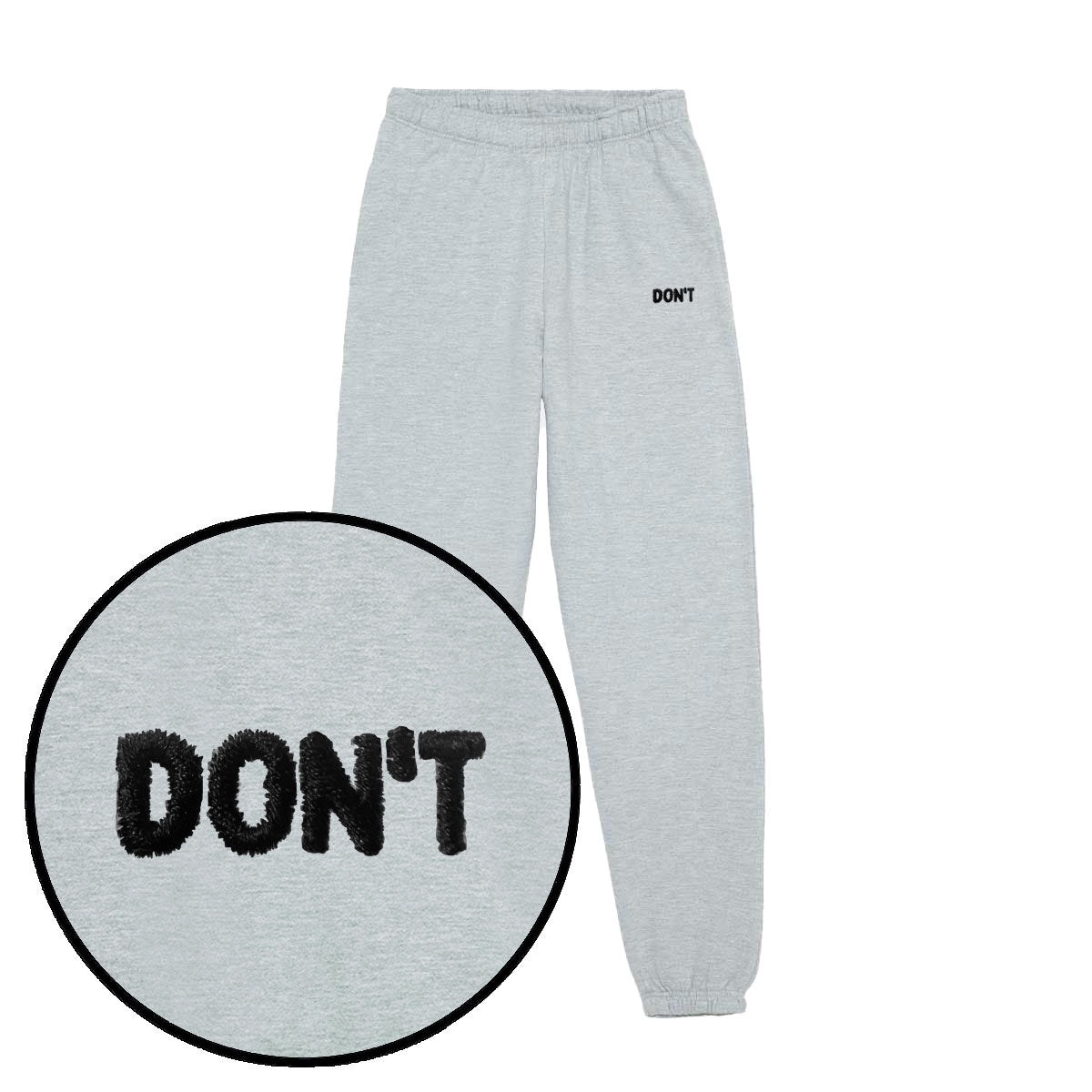 Don't Embroidery Detail Joggers-Feminist Apparel, Feminist Clothing, Feminist joggers, JH072-The Spark Company