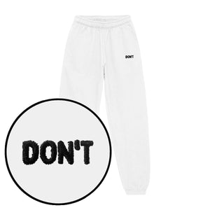 Don't Embroidery Detail Joggers-Feminist Apparel, Feminist Clothing, Feminist joggers, JH072-The Spark Company