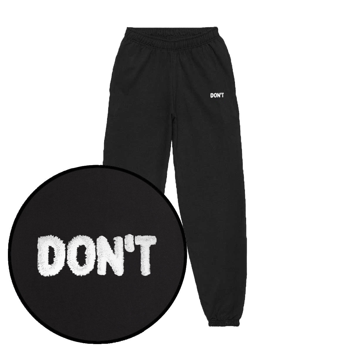 Don't Embroidery Detail Joggers-Feminist Apparel, Feminist Clothing, Feminist joggers, JH072-The Spark Company