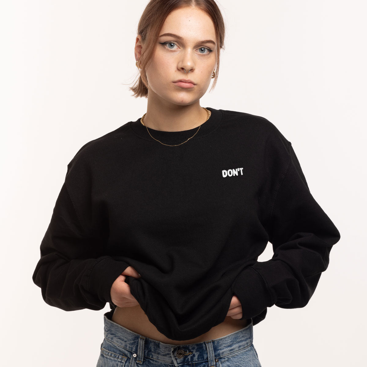 Don't Embroidery Detail Sweatshirt