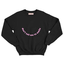 Load image into Gallery viewer, Don&#39;t Tell Me To Smile Kids Sweatshirt (Unisex)-Feminist Apparel, Feminist Clothing, Feminist Kids Sweatshirt, JH030B-The Spark Company