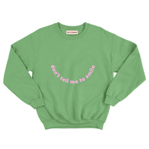 Don't Tell Me To Smile Kids Sweatshirt (Unisex)-Feminist Apparel, Feminist Clothing, Feminist Kids Sweatshirt, JH030B-The Spark Company