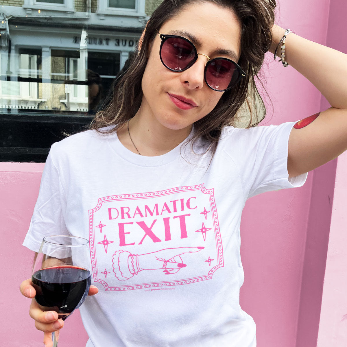 Dramatic Exit T-Shirt-Feminist Apparel, Feminist Clothing, Feminist T Shirt, BC3001-The Spark Company