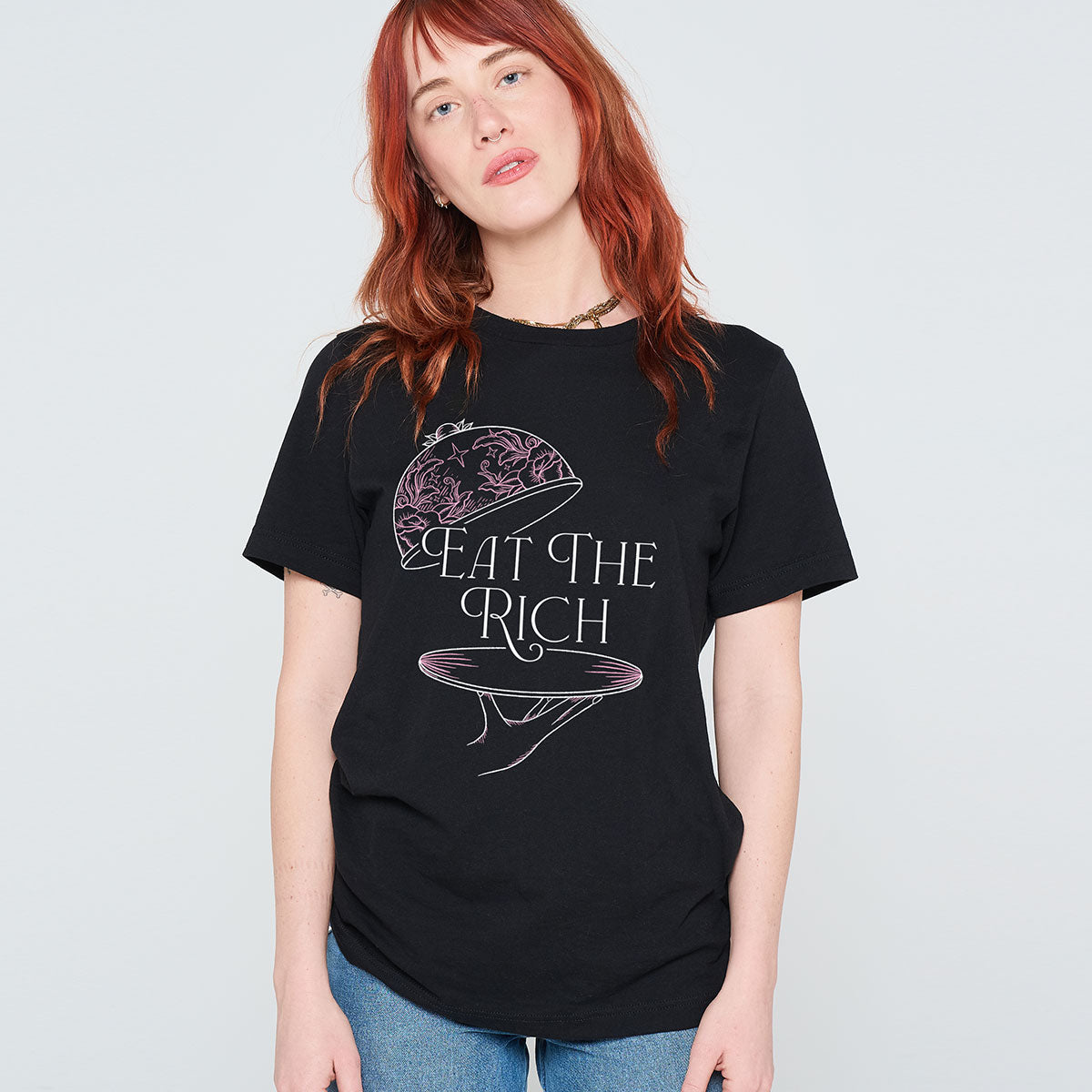 Eat The Rich T-Shirt-Feminist Apparel, Feminist Clothing, Feminist T Shirt, BC3001-The Spark Company