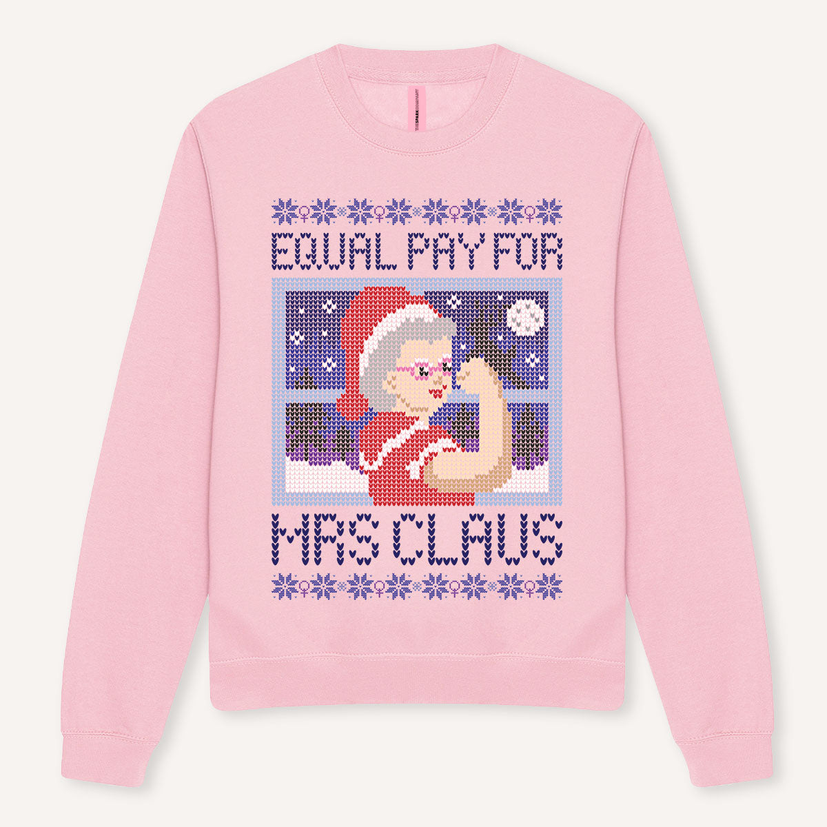 Equal Pay For Mrs Claus Ugly Christmas Jumper-Feminist Apparel, Feminist Clothing, Feminist Sweatshirt, JH030-The Spark Company