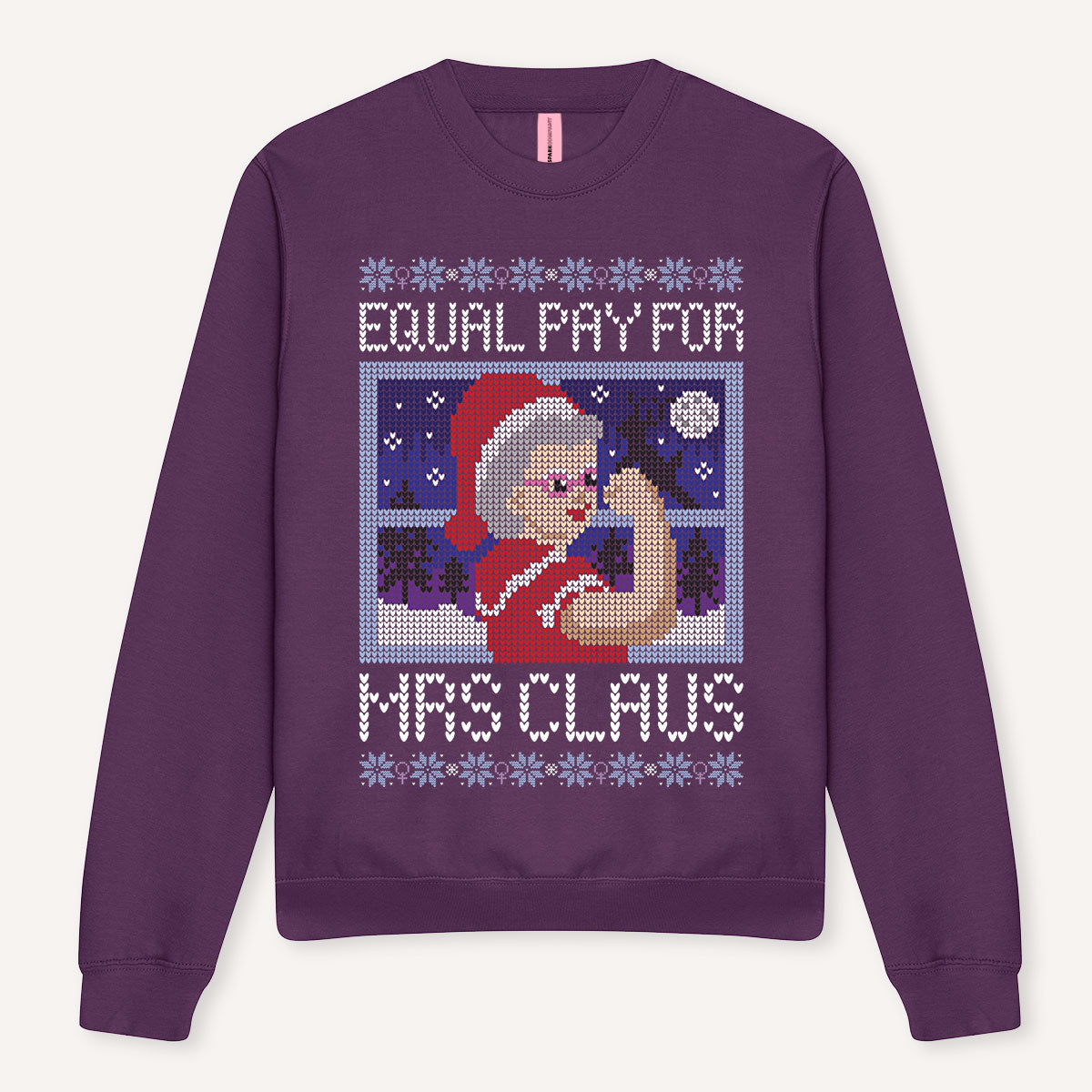 Equal Pay For Mrs Claus Ugly Christmas Jumper-Feminist Apparel, Feminist Clothing, Feminist Sweatshirt, JH030-The Spark Company