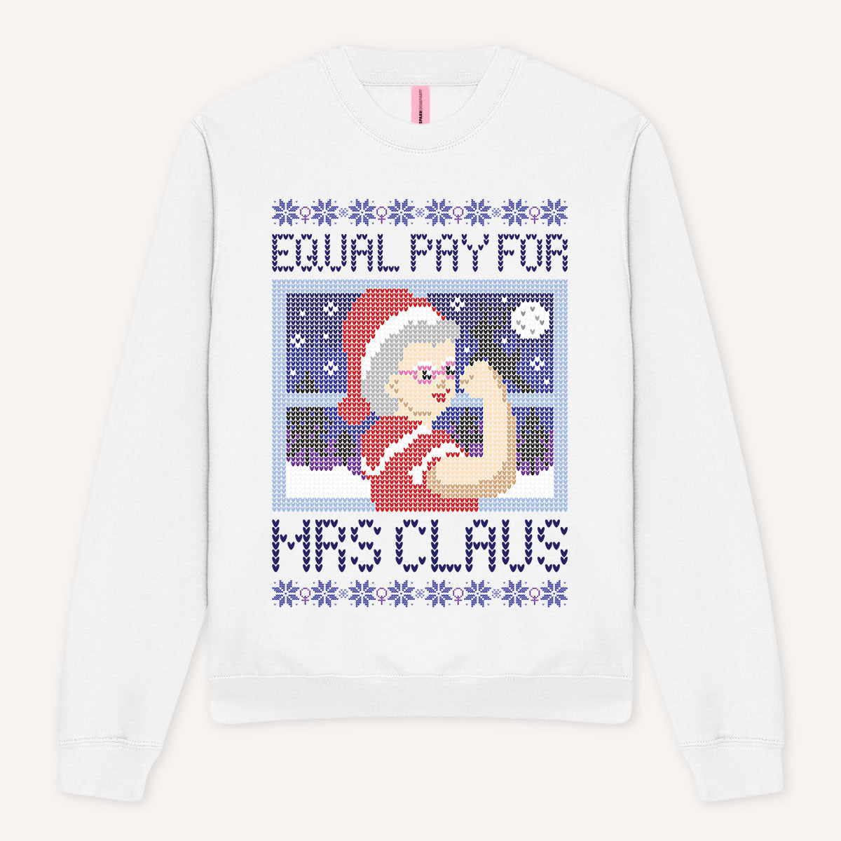 Equal Pay For Mrs Claus Ugly Christmas Jumper-Feminist Apparel, Feminist Clothing, Feminist Sweatshirt, JH030-The Spark Company