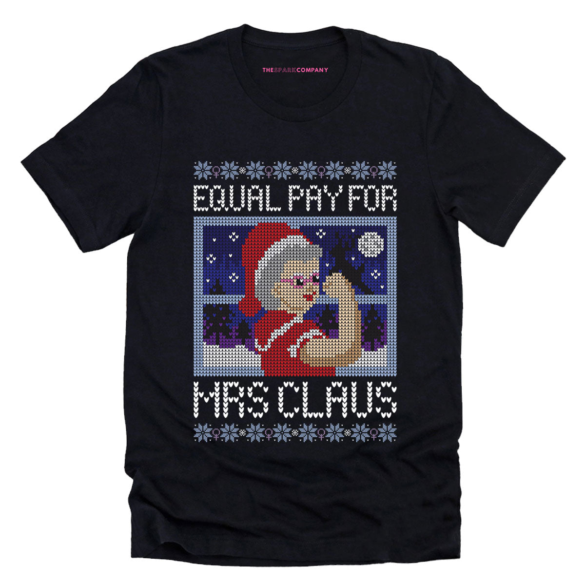 Equal Pay For Mrs Claus Ugly Christmas T-Shirt-Feminist Apparel, Feminist Clothing, Feminist T Shirt, BC3001-The Spark Company
